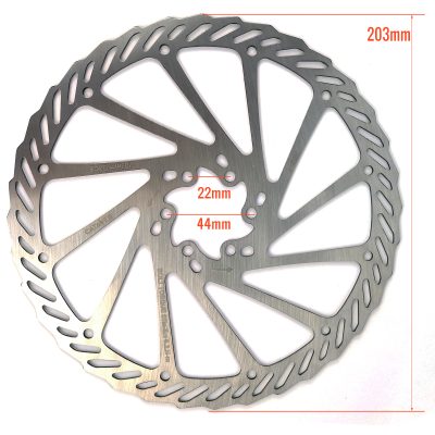 06-DIS001-203mm mountain-bike-disc-brake-rotor bicycle brake rotor size