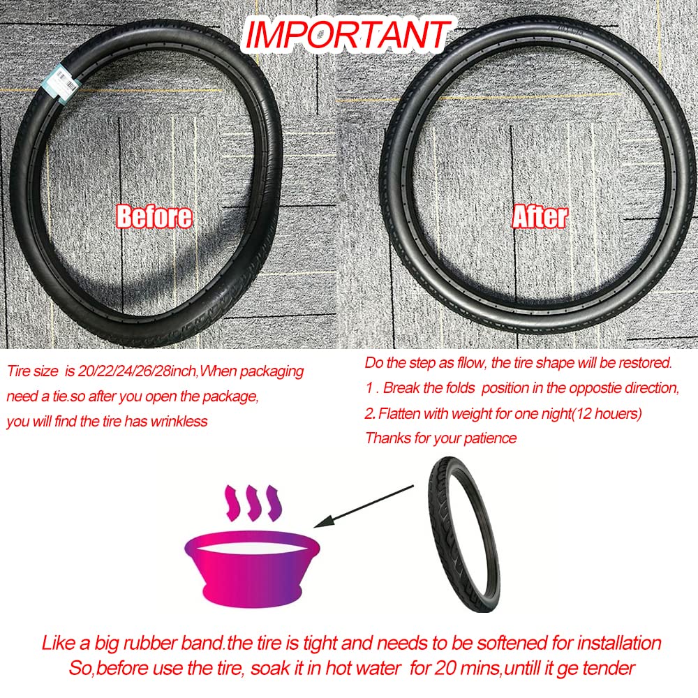 TYE006.PT05 26 inch solid tire bike tire install tip