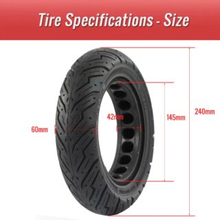 CATAZER 10 inch solid tire installed on electric scooter – shock absorbing and durable
