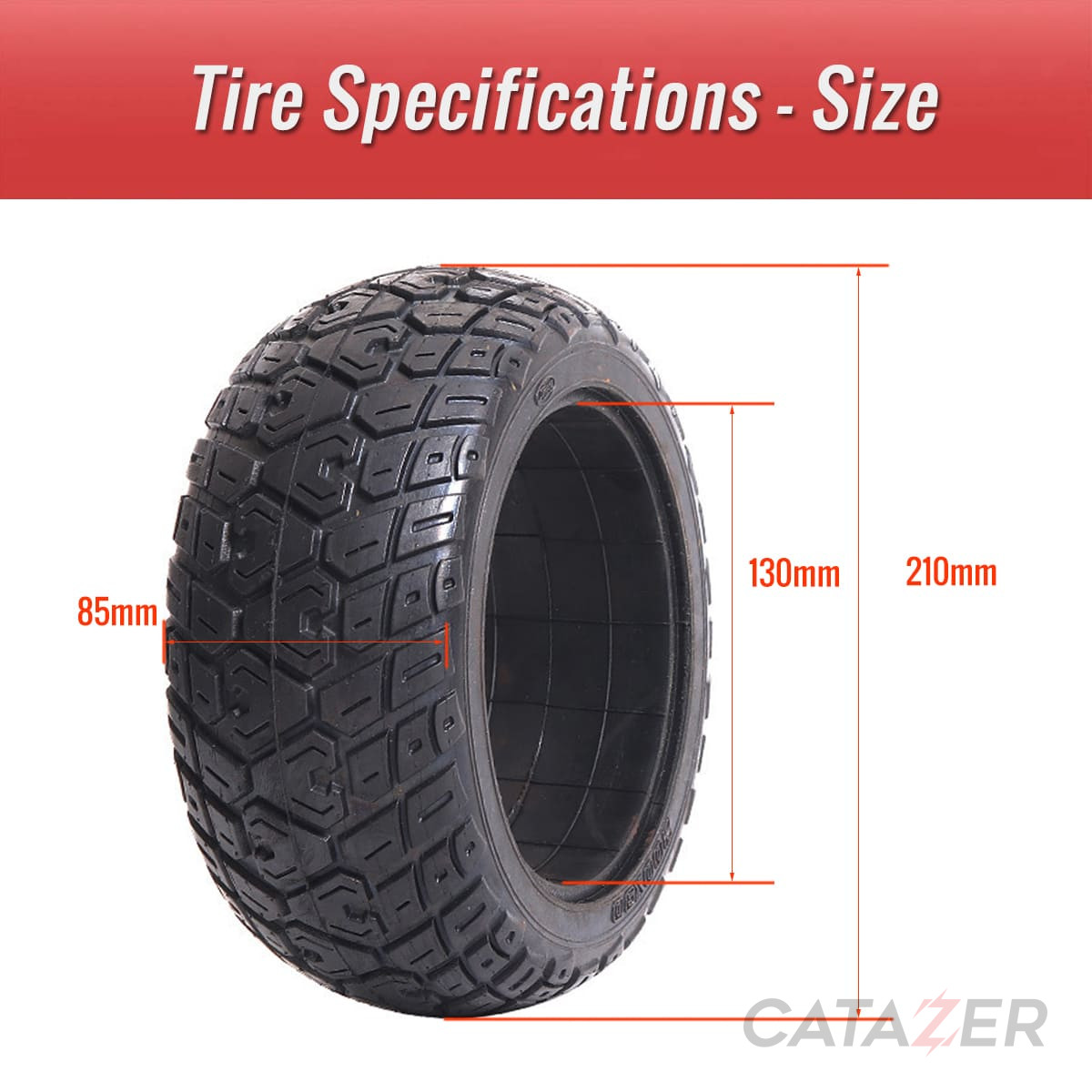 CATAZER 200x90mm 8 Inch Solid Tire Size CATAZER 200x90mm 8 inch solid tire size