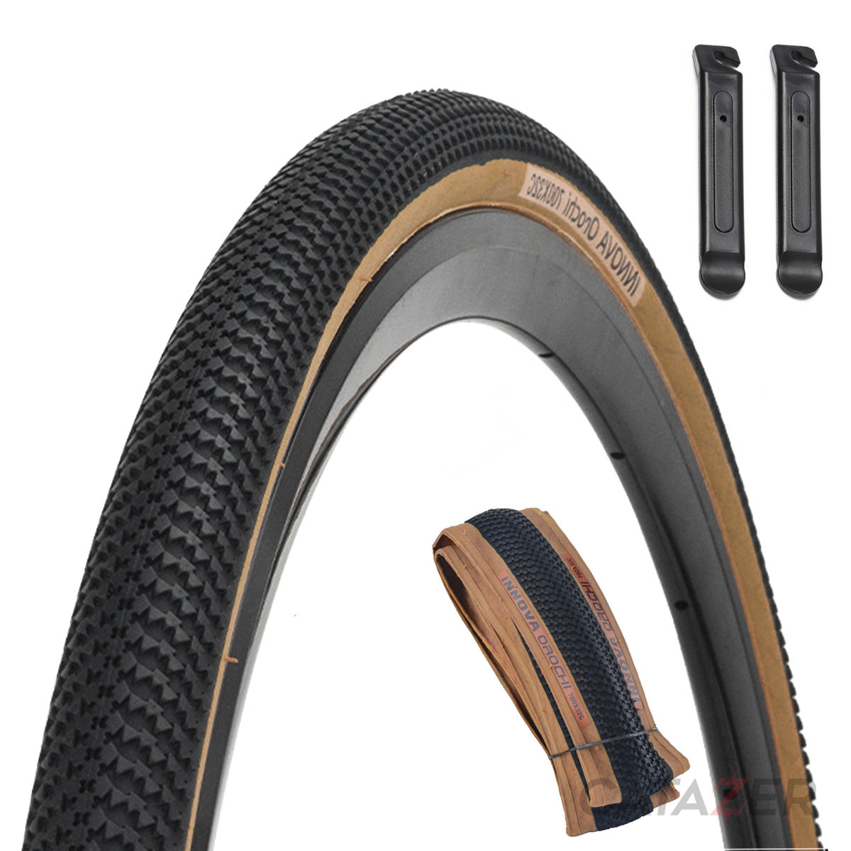 CATAZER 700x32C TPU Folding Tire Puncture Resistant For Road Bike Retro CATAZER 700x32C TPU folding tire puncture resistant for road bike retro