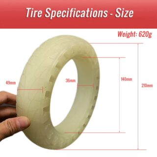 CATAZER 8.5 Inch Luminous Honeycomb Solid Tire size