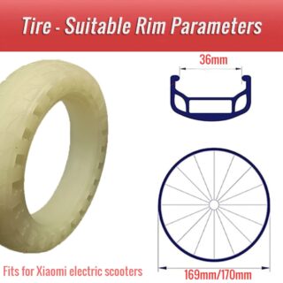 CATAZER 8.5 Inch Luminous Honeycomb Solid Tire suitable for