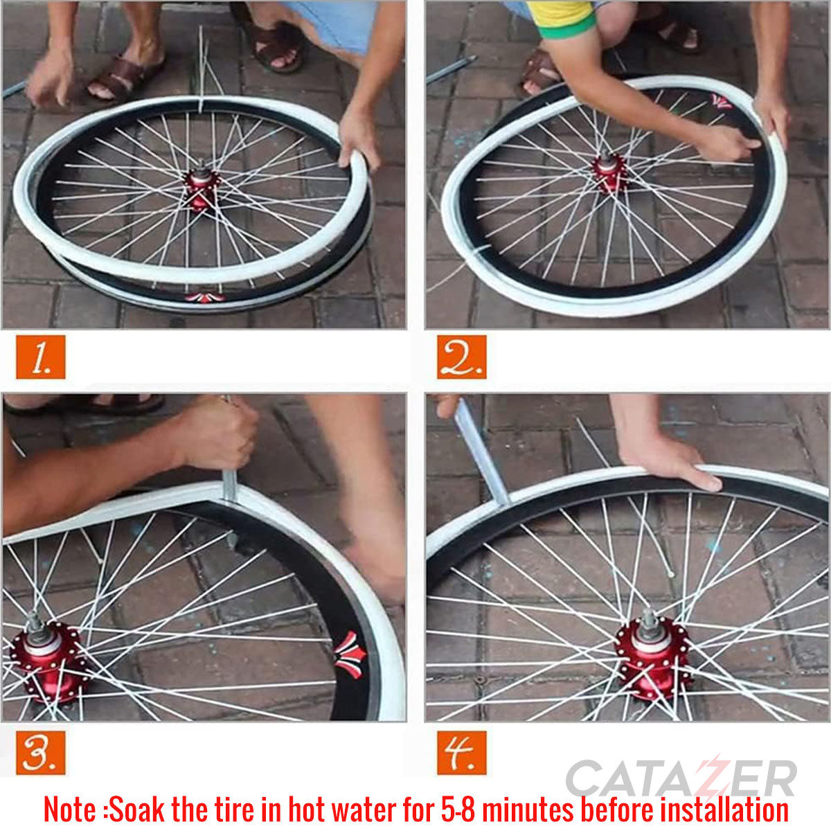 CATAZER Bicycle Tire Easy Installation CATAZER bicycle tire easy installation