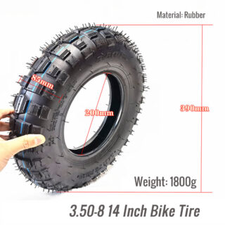 CATAZER e bike outer tire showing block tread pattern for cycling