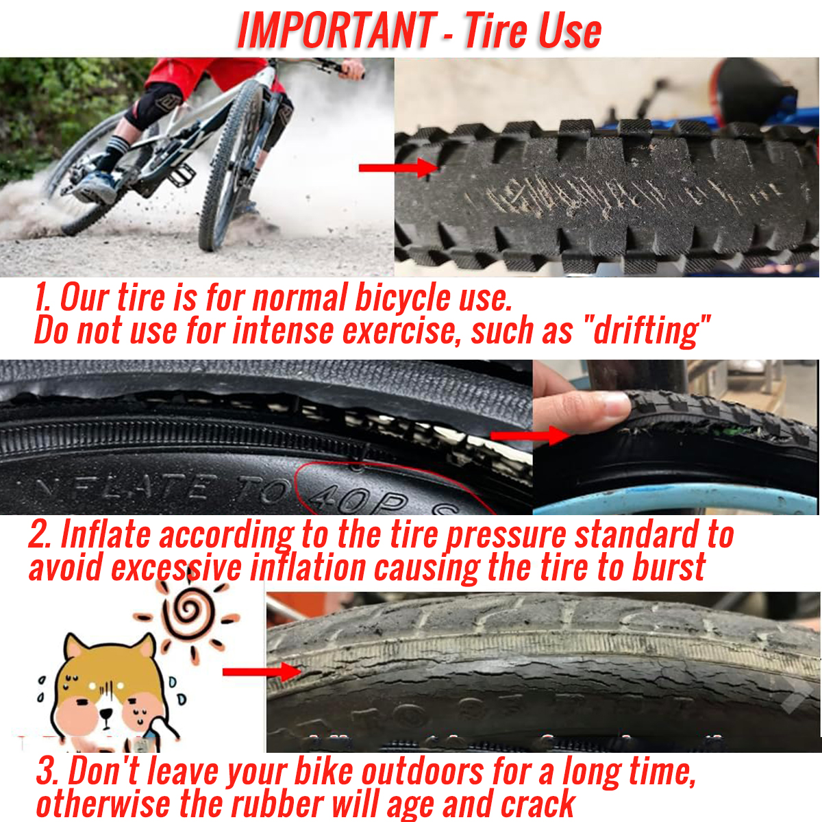 CATAZER rubber bike tire excellent grip on trails installation tips