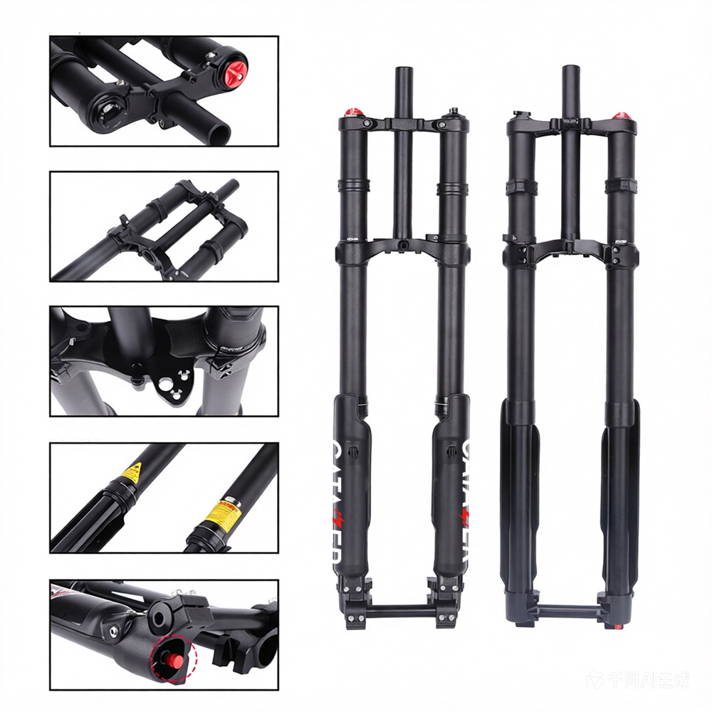 double shoulder fork 120 160mm hydraulic for mtb snowmobile including details-644mm
