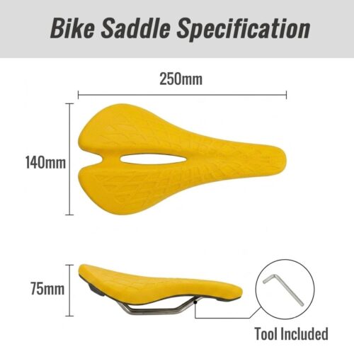 ETPU Bike Seat Saddle 250x140mm dimension measurement