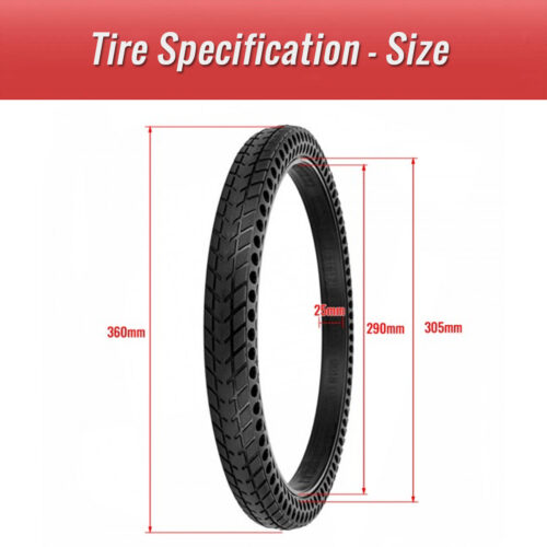 Exact dimensions and rim measurements for 16 inch solid bike tire 16x1 38