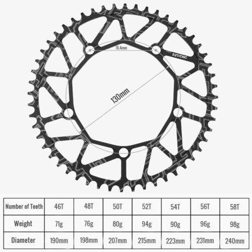Measuring 130 BCD bolt hole spacing on hollow road bike chainring